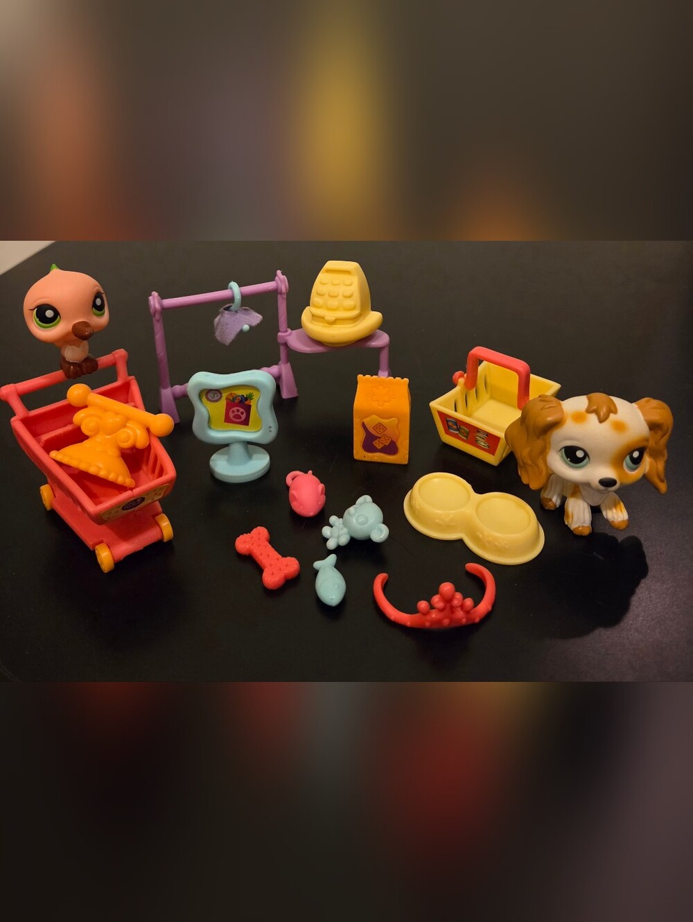 LPS Littlest Pet Shop Bargain Hunters #343 Hummingbird #344 Cocker Spaniel Dog